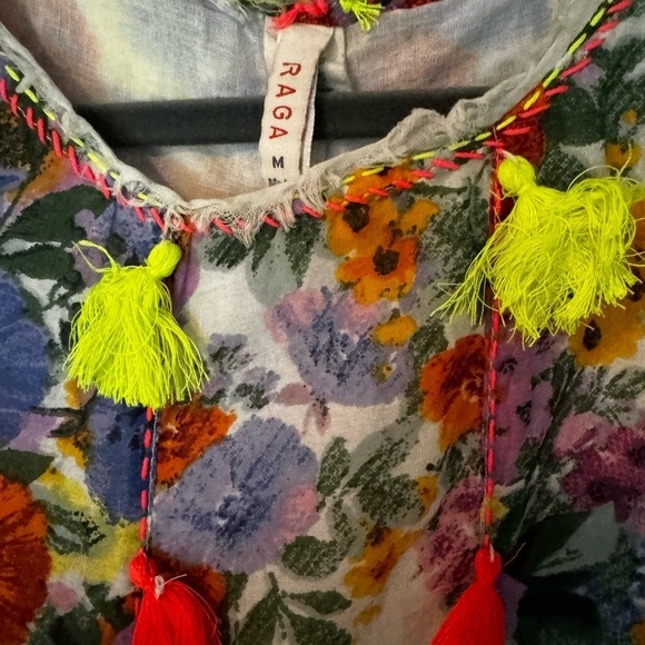 Raga Boho Floral Tassel Tank top - Picture 4 of 7